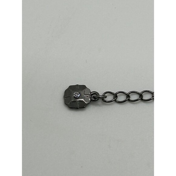 Monet Necklace Faux Silver Pearl, Blue and Silver Faceted Beads Gunmetal Vintage - Picture 8 of 12